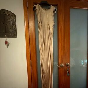 Champagne Satin Evening Gown ✨